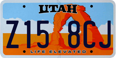 UT license plate Z158CJ
