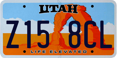 UT license plate Z158CL