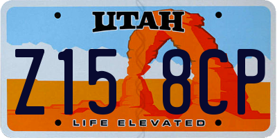 UT license plate Z158CP