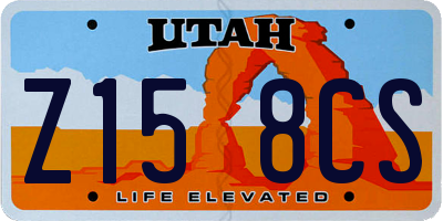 UT license plate Z158CS