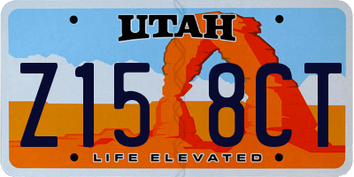 UT license plate Z158CT