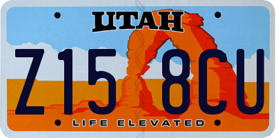 UT license plate Z158CU