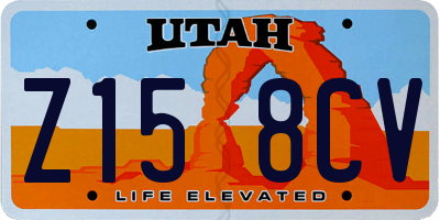 UT license plate Z158CV
