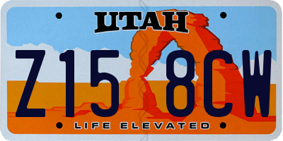 UT license plate Z158CW