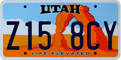 UT license plate Z158CY