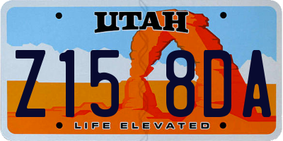 UT license plate Z158DA