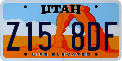 UT license plate Z158DF