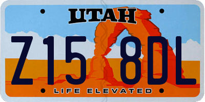 UT license plate Z158DL