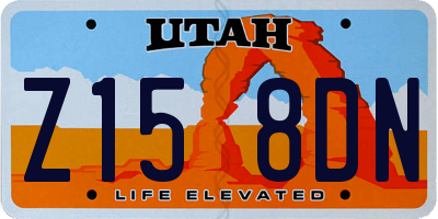 UT license plate Z158DN