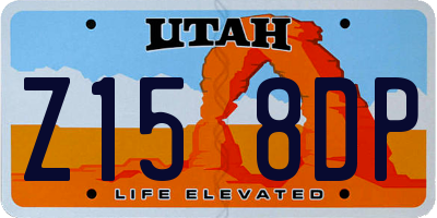 UT license plate Z158DP