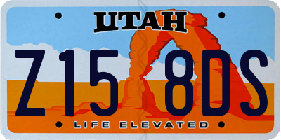 UT license plate Z158DS