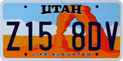 UT license plate Z158DV