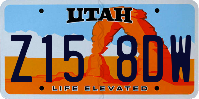 UT license plate Z158DW
