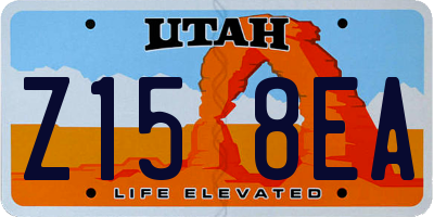 UT license plate Z158EA