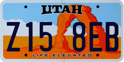 UT license plate Z158EB