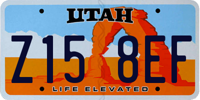 UT license plate Z158EF