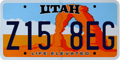 UT license plate Z158EG