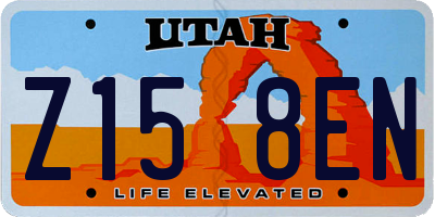 UT license plate Z158EN