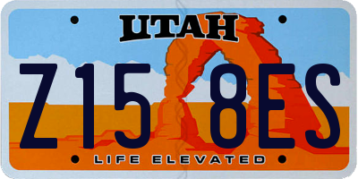 UT license plate Z158ES