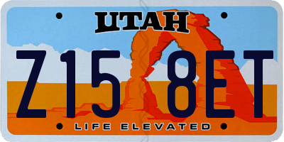 UT license plate Z158ET