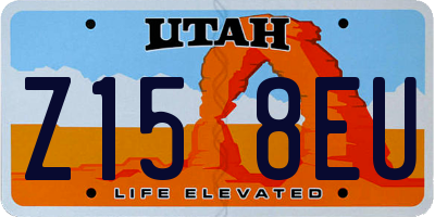 UT license plate Z158EU
