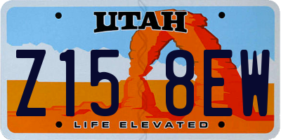 UT license plate Z158EW
