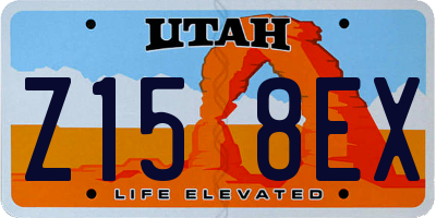 UT license plate Z158EX