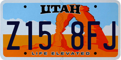 UT license plate Z158FJ