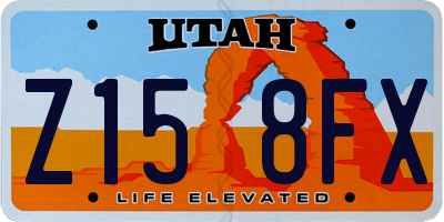 UT license plate Z158FX