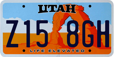 UT license plate Z158GH