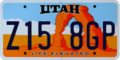 UT license plate Z158GP