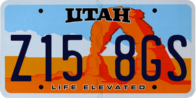 UT license plate Z158GS