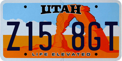 UT license plate Z158GT