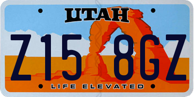 UT license plate Z158GZ