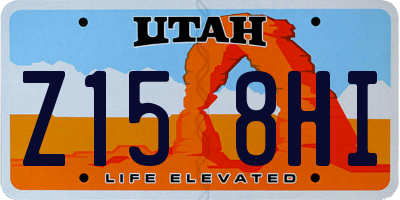 UT license plate Z158HI