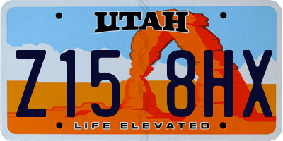 UT license plate Z158HX
