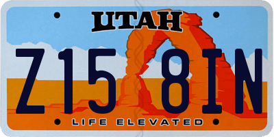 UT license plate Z158IN