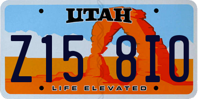 UT license plate Z158IO
