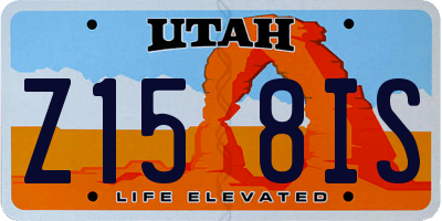 UT license plate Z158IS