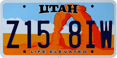 UT license plate Z158IW