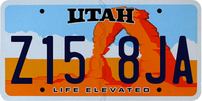UT license plate Z158JA