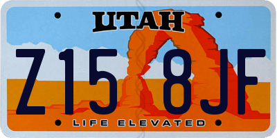 UT license plate Z158JF
