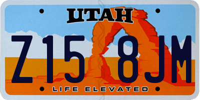 UT license plate Z158JM