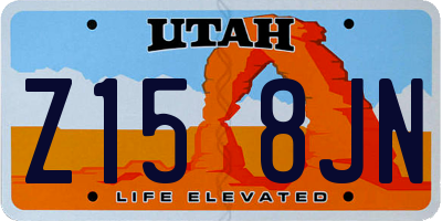 UT license plate Z158JN