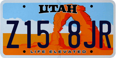 UT license plate Z158JR