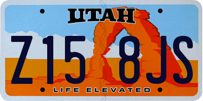 UT license plate Z158JS