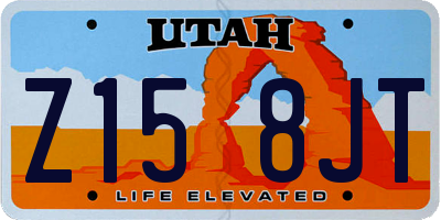 UT license plate Z158JT