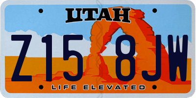 UT license plate Z158JW