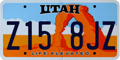 UT license plate Z158JZ