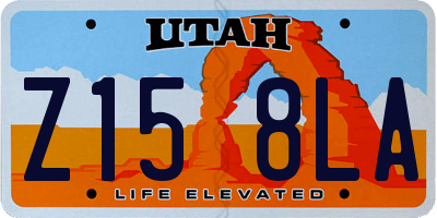 UT license plate Z158LA